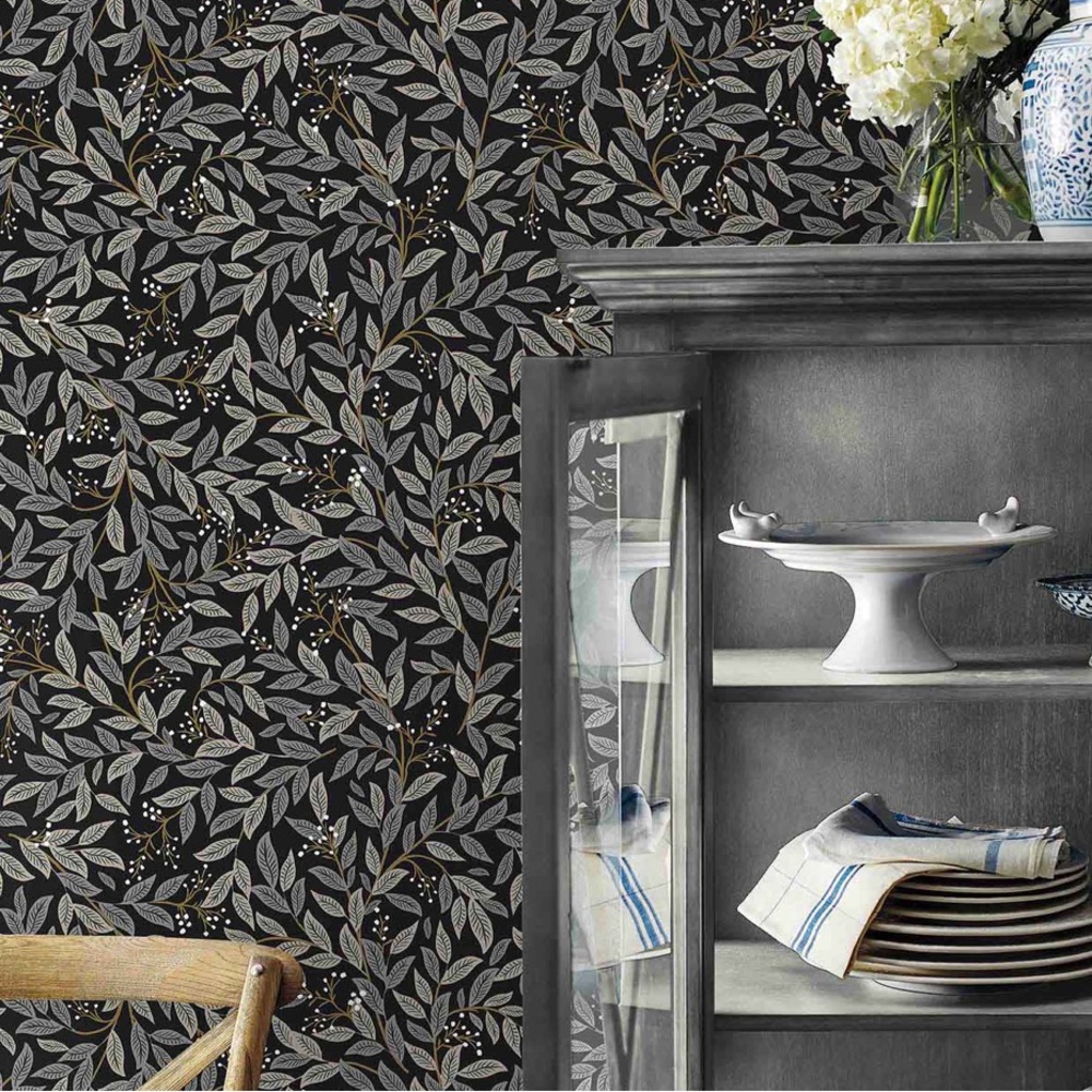 New in wrapper roll of Rifle Paper Co willowberry peel and stick wallpaper